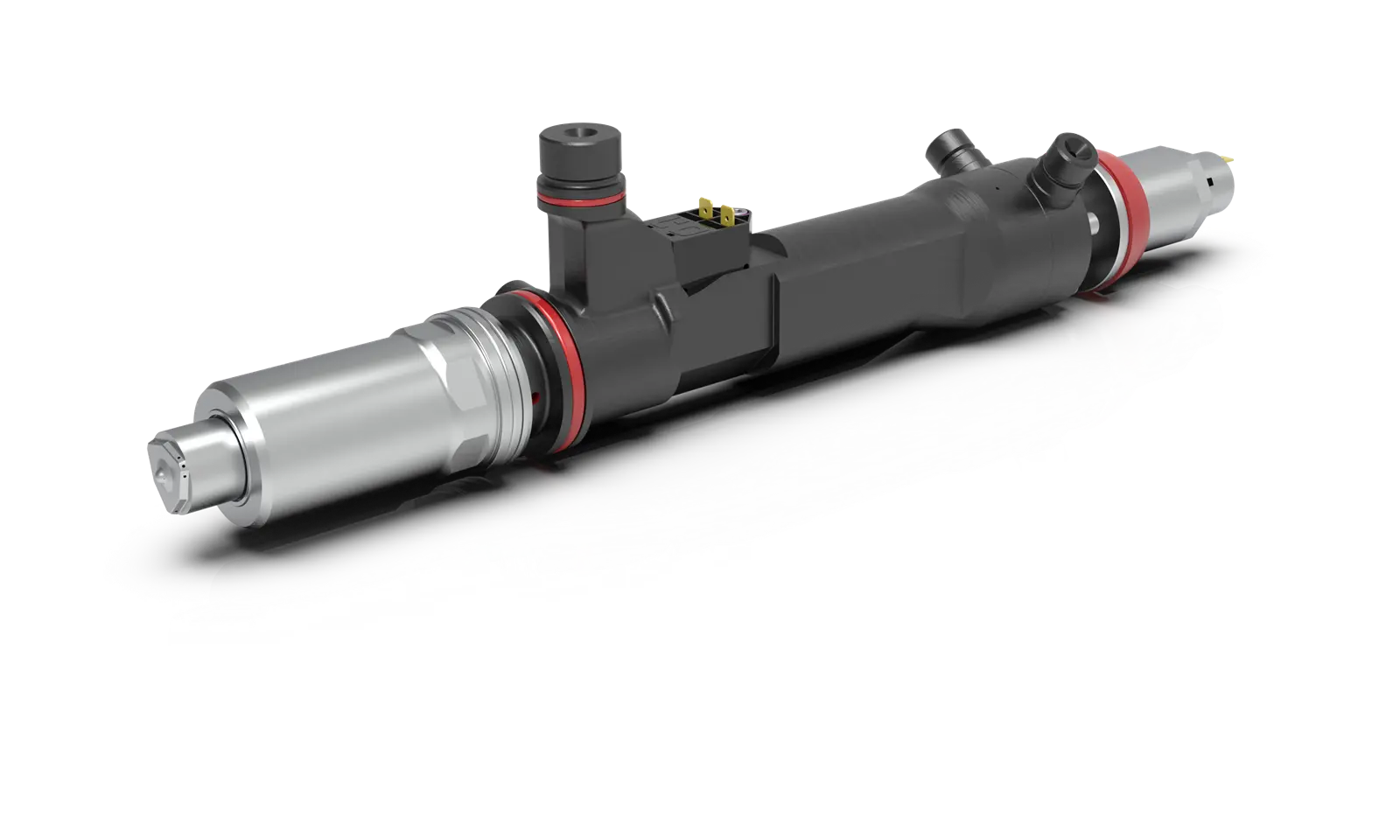 Woodward L’Orange's high-pressure dual-fuel injector family enables the injection of both diesel fuel at up to 2,200 bar and a second/PtX fuel at 600 bar directly into the cylinder.