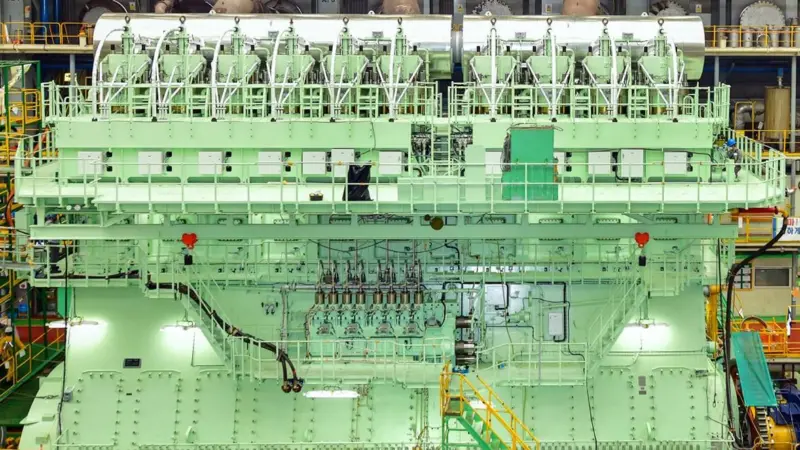 WinGD’s first X92-B built by Hyundai Heavy Industries. HHI has won a number of the newbuild contracts for these engines.