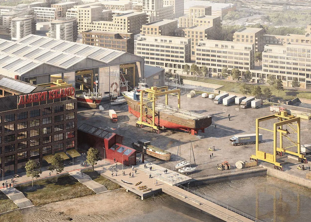 Bold scheme for a new yard as part of a regeneration programme in London. (credit: PLA).