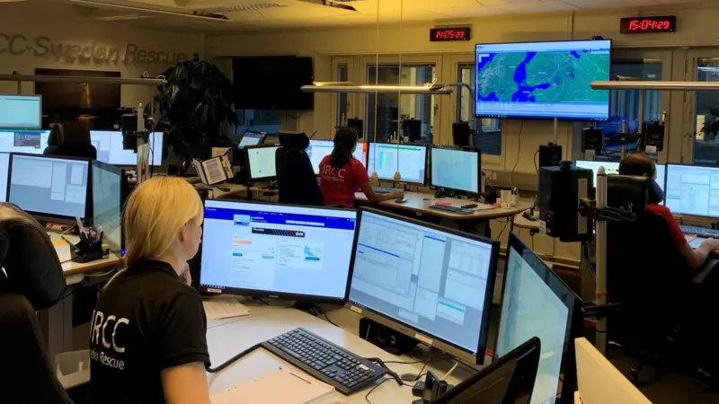 The Swedish Maritime Administration's sea and air traffic control centre JRCC in Gothenburg, Sweden (credit: Lina Buurstra)