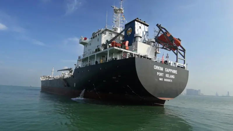 The ‘Orkim Sapphire’ fitted with Thordon’s pollution-free COMPAC bearing system Photo: Thordon Bearings