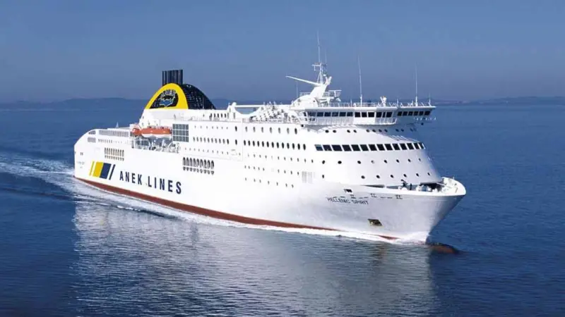 The ENGIMMONIA project will test solutions onboard an oil tanker, a container vessel and a passenger ferry (Image courtesy of ANEK Line)