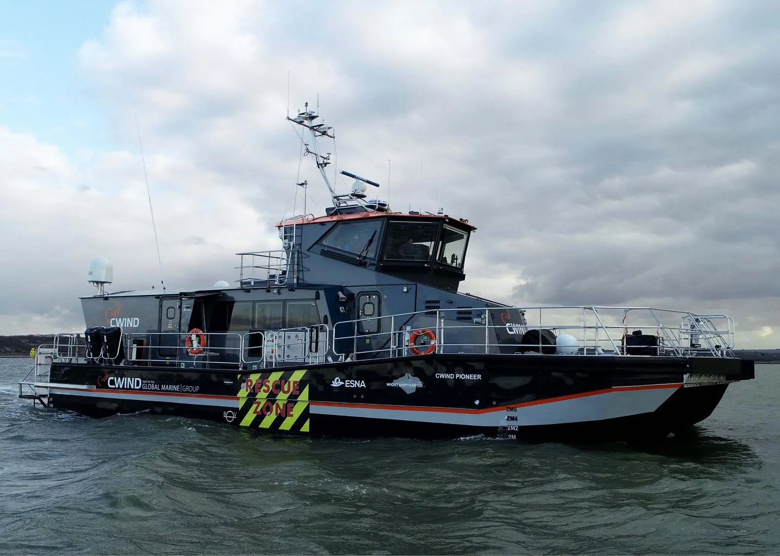 The Hybrid SES crew transfer vessel was developed in partnership with ESNA, a ship design company based in Kristiansand, Norway.