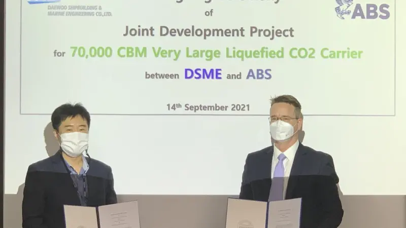 ABS and DSME are working together to develop a very large LCO2 carrier Photo: ABS/DSME