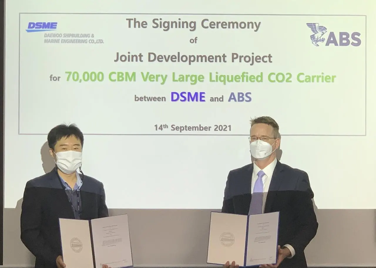 ABS and DSME are working together to develop a very large LCO2 carrier Photo: ABS/DSME