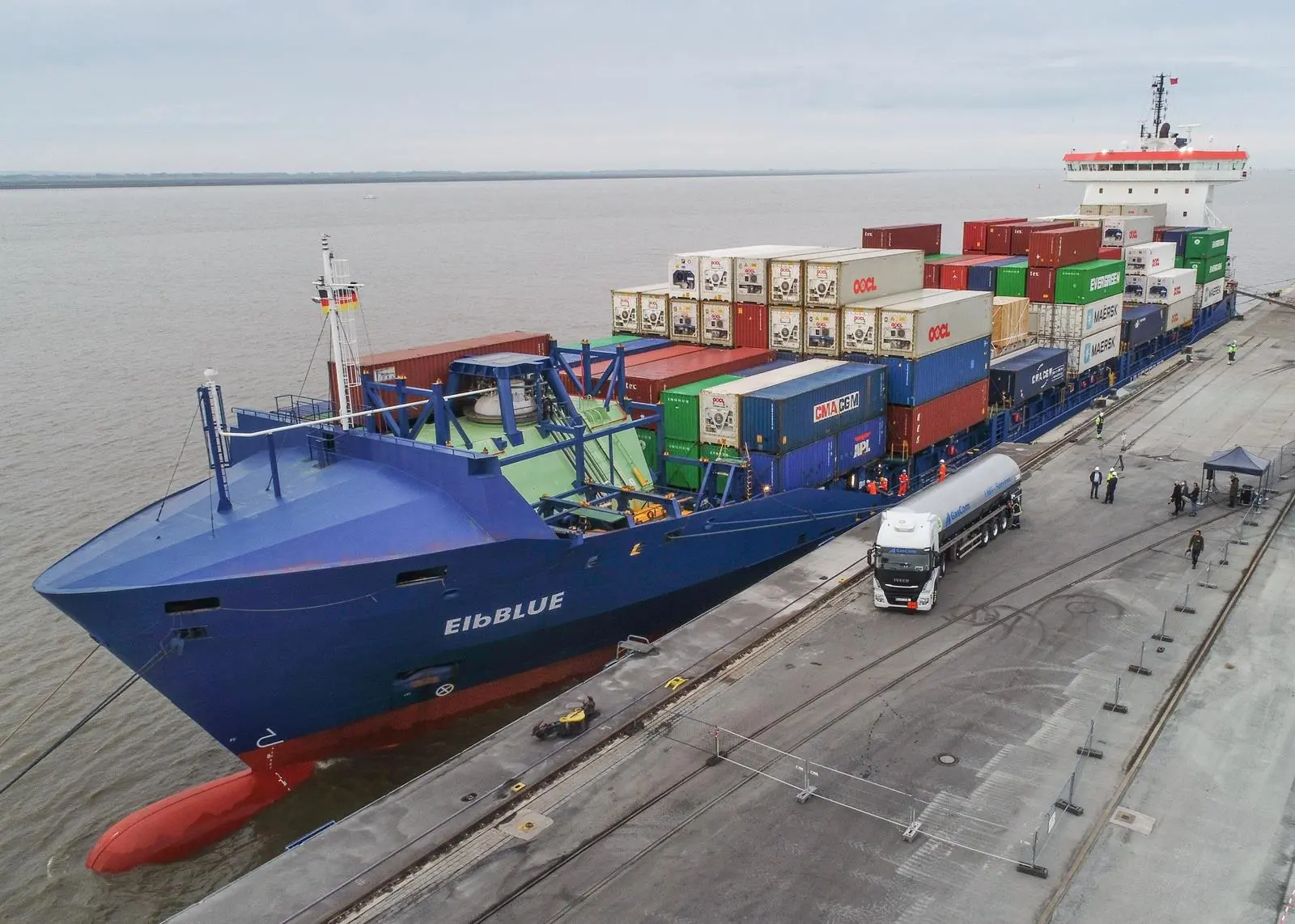Dr. Lauber spoke to The Motorship on the sidelines of the bunkering of ElbBLUE with 20 tonnes of synthetic natural gas.