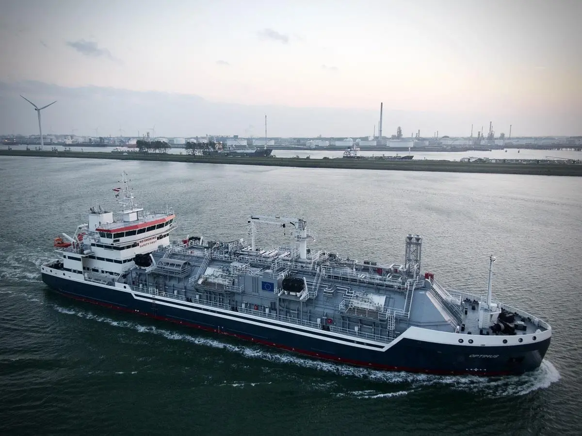 The Optimus represents the first reference for Damen's LGC 6000 LNG bunkering vessel design.