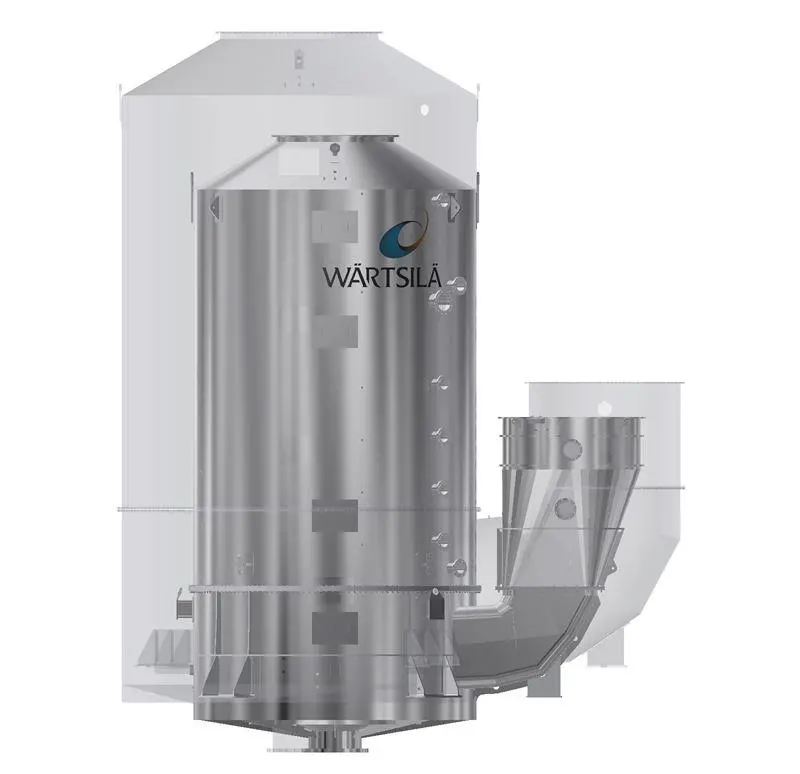 Wärtsilä new scrubber series is 30% smaller than previous scrubbers with a similar capacity.