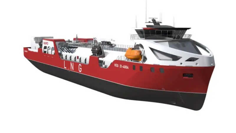 Vard has unveiled a new LNG bunker vessel design