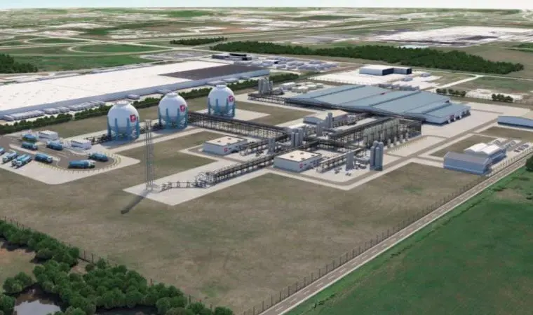 A rendering of the proposed H2OK facility in Ardmore, Oklahoma