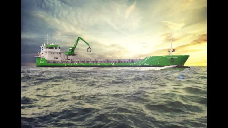 The new battery-hybrid vessel's design is expected to immediately lower CO2 emissions by over 40%, compared with existing tonnage.