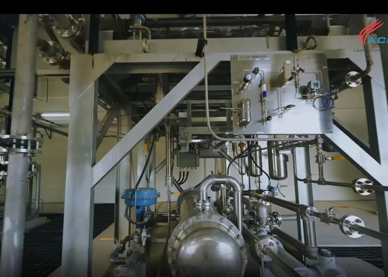 ACME produces green hydrogen from solar power at its facility in Rajasthan, in northwest India.
