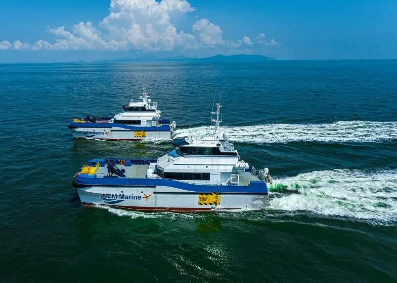 Strategic Marine has delivered two new 27-metre long crew transfer vessels to WEM Marine.