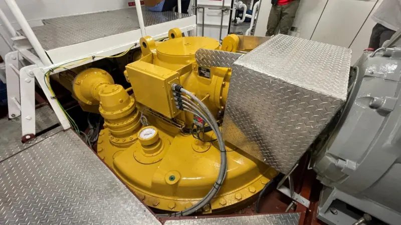 The 90-ton bollard pull tug Seabulk Spartan features Berg MTA 628 azimuthing thrusters as well as Berg VS3 variable frequency drives with motors.