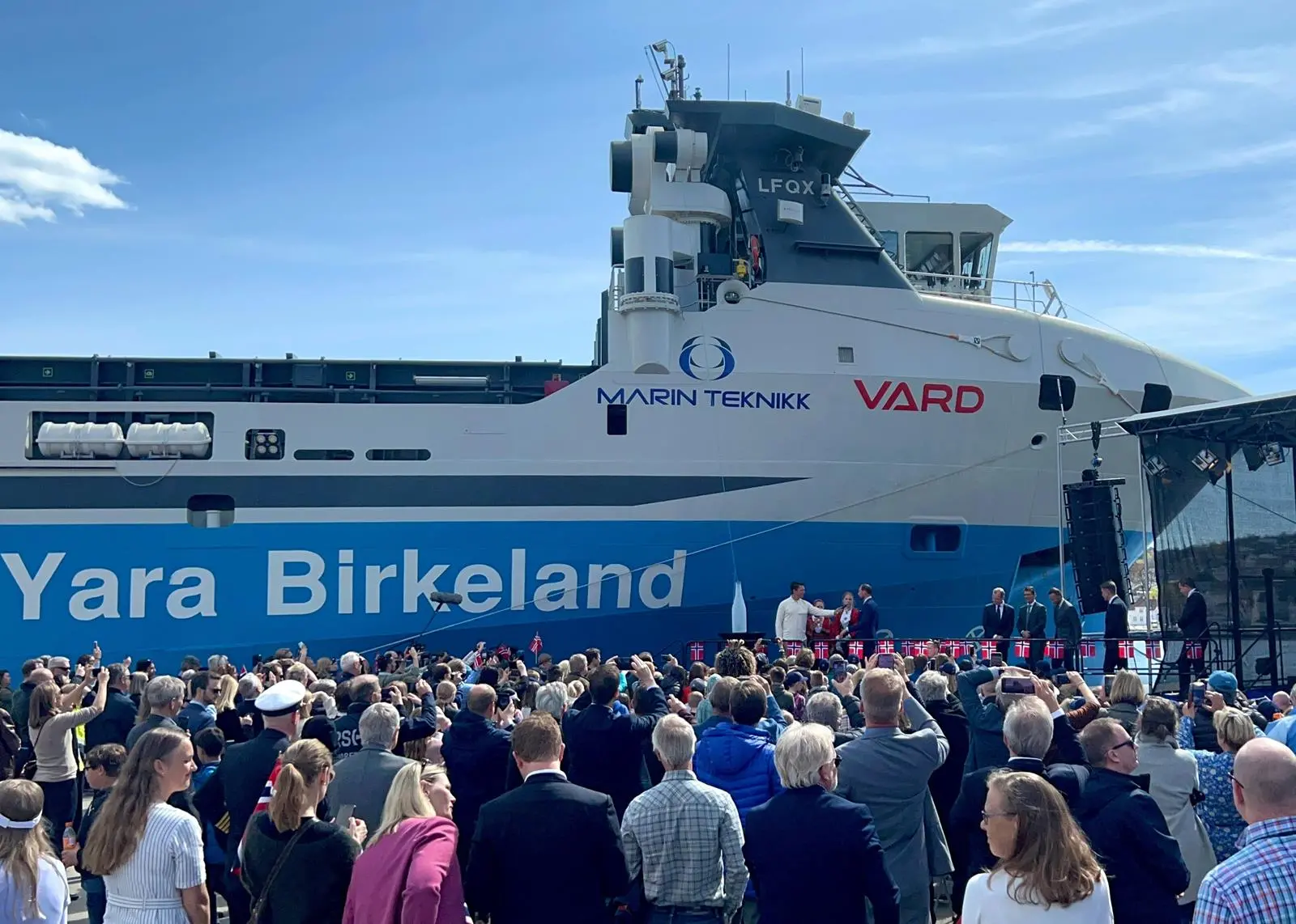 The christening of Yara Birkeland in Norway.