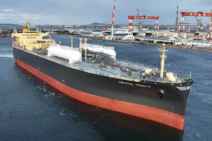 LPG dual-fuel power is now the recurrent theme in VLGC production at Kawasaki’s Sakaide yard, as employed in Crystal Trinity.