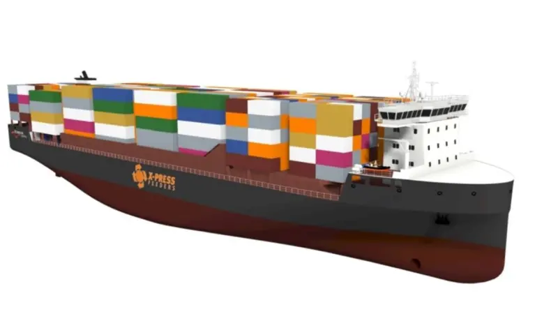 The first of X-Press Feeders' dual-fuel 1,170 teu newbuildings are scheduled for delivery in 2023.