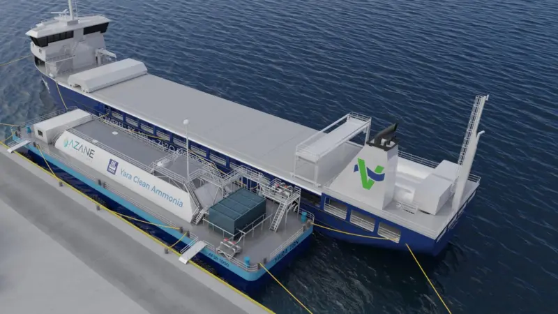 Azane and Yara plan to initiate an approval process with DSB (Norwegian Directorate for Civil Protection) to establish several bunkering locations in Norway and Scandinavia following the AiP award.