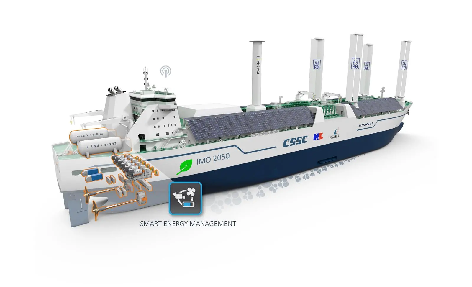 CFD work to optimise vessel and propeller hydrodynamics is underway. “We will know the results better in November”, Mr Gassner said.