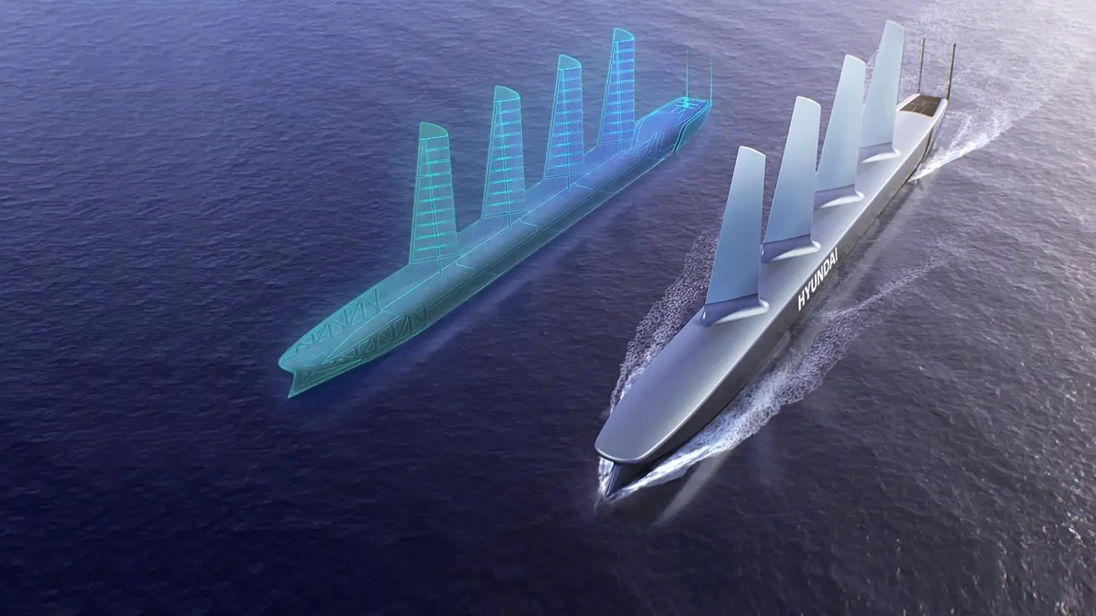 Rendering of HiDTS, Hyundai Intelligent Digital Twin Ship