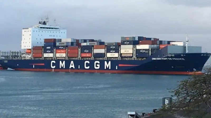 The new larger capacity dual-fuel vessels will replace smaller capacity vessels, such as the 3,500 TEU CMA CGM Fort de France (pictured) from 2024.