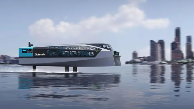 Artemis Technologies has unveiled a design for a new full-electric high-speed passenger vessel, using Artemis' eFoiler® electric propulsion system.