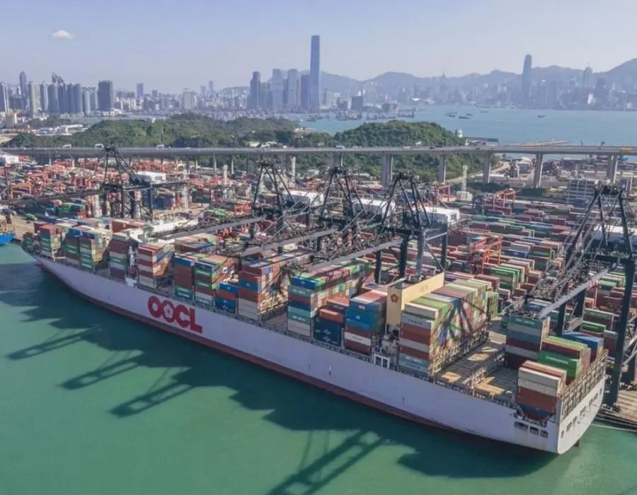 OOCL Yokohama received almost 2000 metric tons of B22 marine biofuel at the Port of Singapore, supplied by Chevron Singapore.