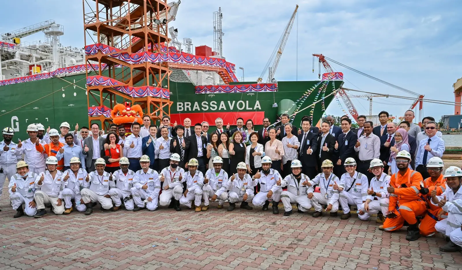 The naming ceremony of the Brassavola LNG bunker vessel was held at Sembcorp Marine’s Tuas Boulevard Yard on 4 October 2022.