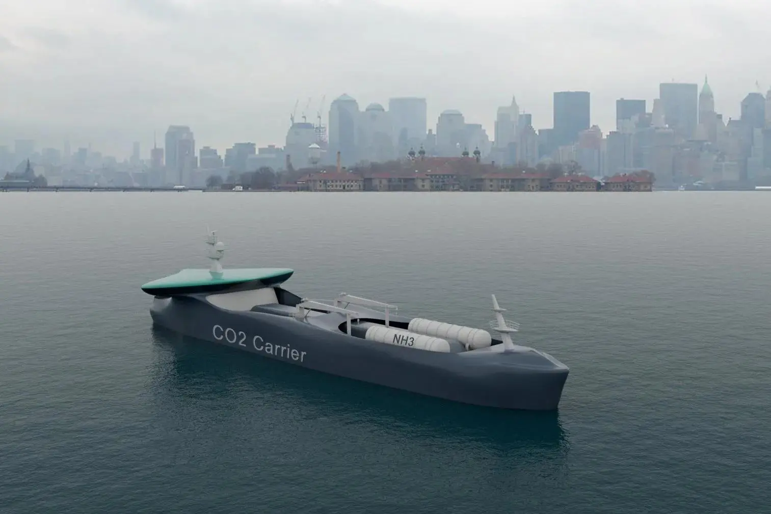 Rendering of 40,000cbm CO2 carrier design.