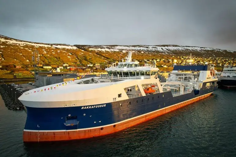 The hybrid wellboat Bakkafossur is powered by five Cummins gensets.