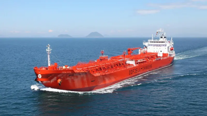 Odfjell tanker at sea