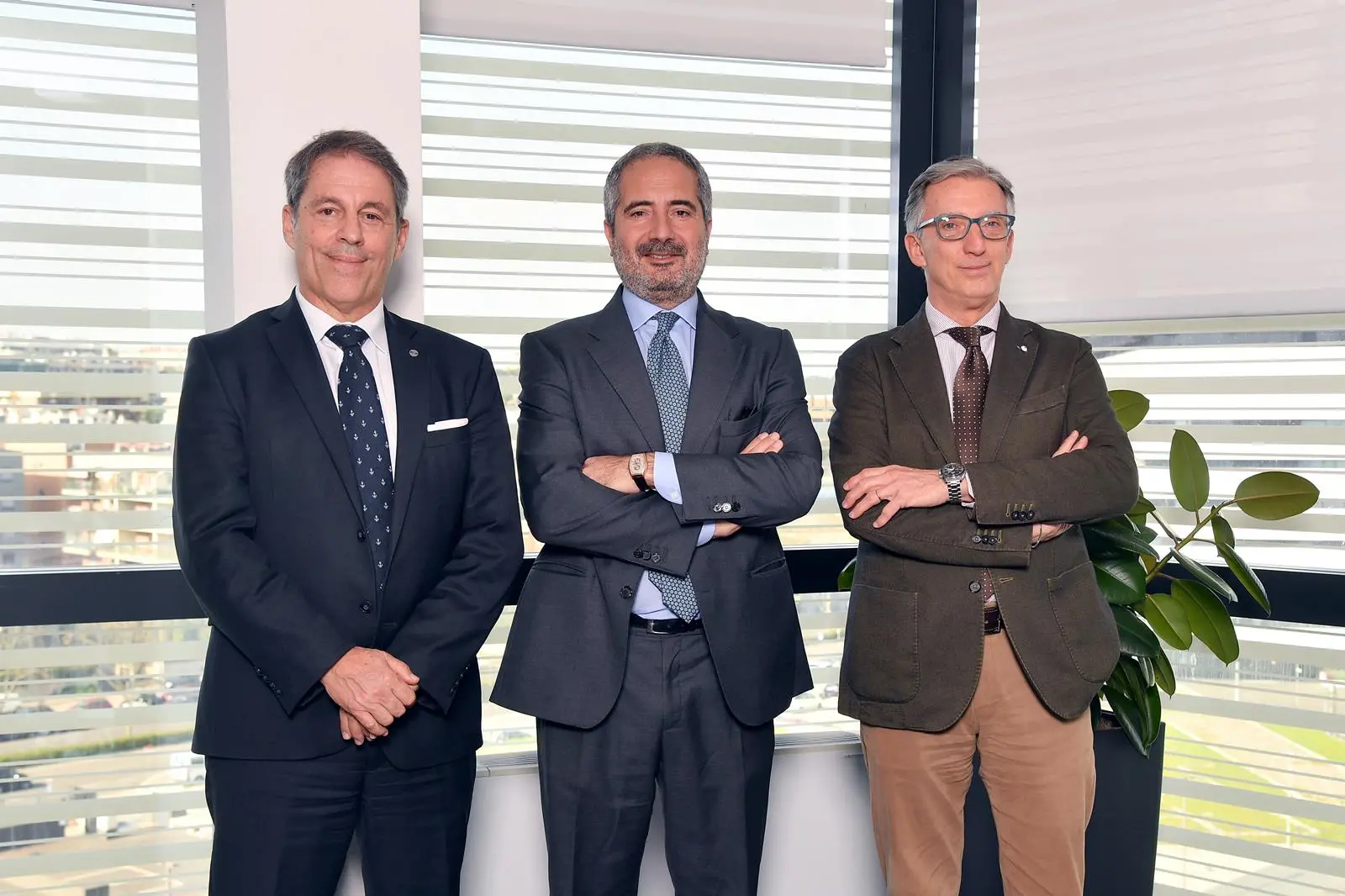 (l-r) Carlo Luzzatto, CEO and general manager of RINA; Pierroberto Folgiero, CEO and MD of Fincantieri; Giuseppe Ricci, COO for Energy Evolution at Eni
