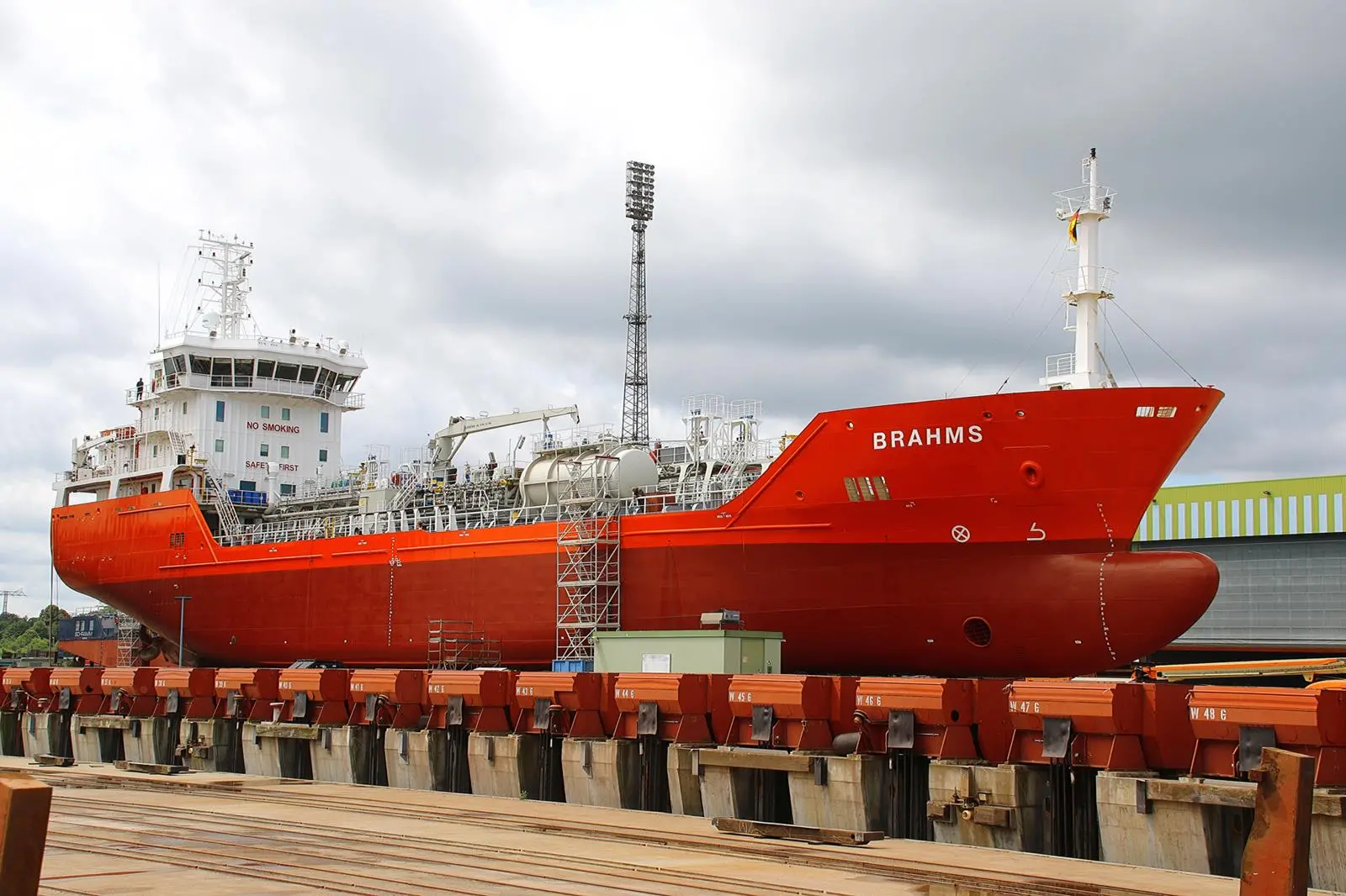 GEFO's 'Brahms' has an a full overhaul at Strela Shiprepair Yard