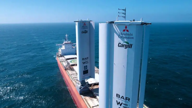 windwings installed on a ship