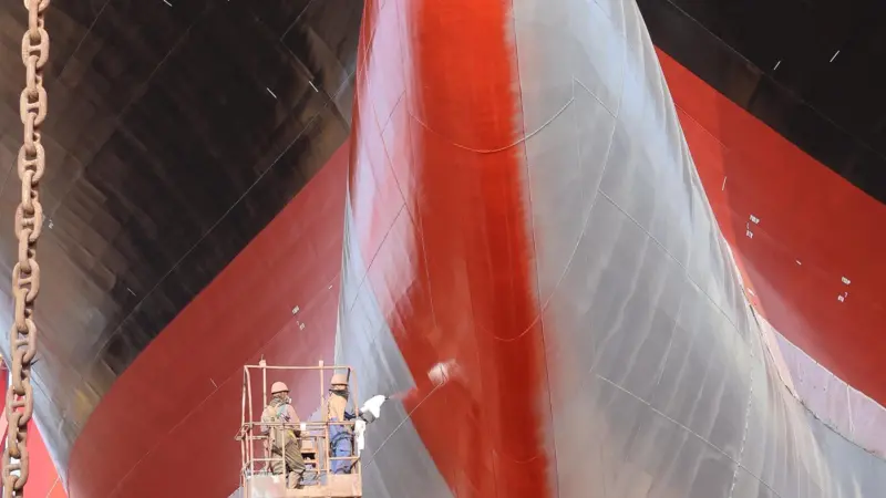 Electrostatic application of PPG hull coatings