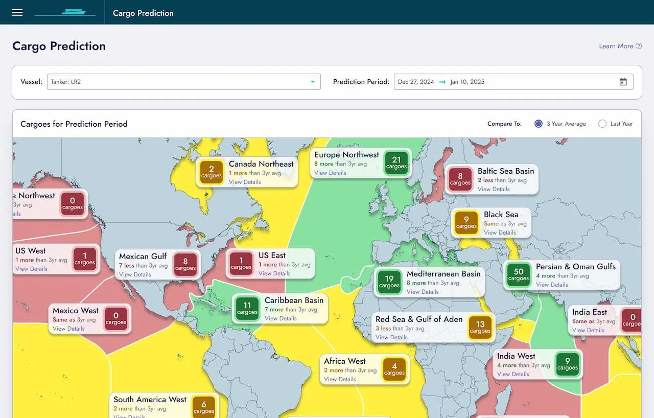 Graphic showing cargoes across the world