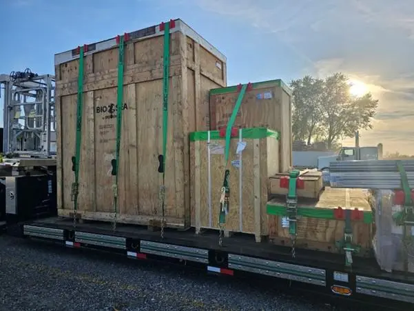 Crates of BIO-UV Group BIO Sea BWTS being shipped