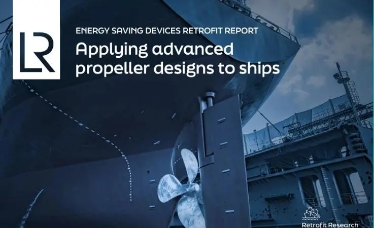 Front cover of LR's report 'Applying advanced propeller designs to ships'