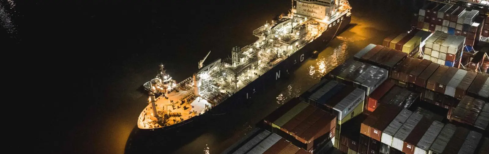 LNG ship at port