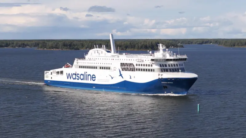 Wasaline ferry at sea