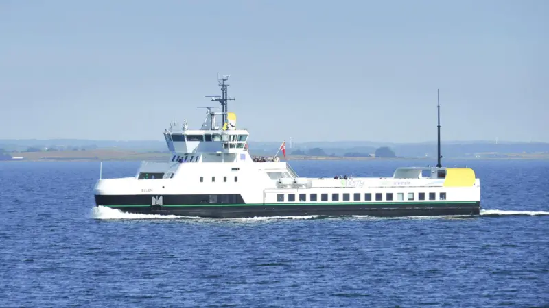 The 'Ellen' electric ferry at sea