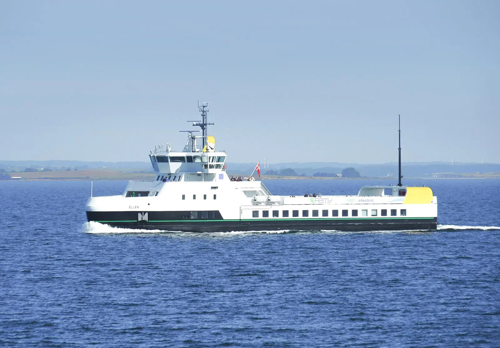 The 'Ellen' electric ferry at sea