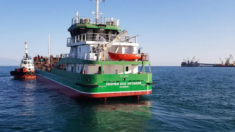 The Tristar Eco Voyager on the water at Fujairah