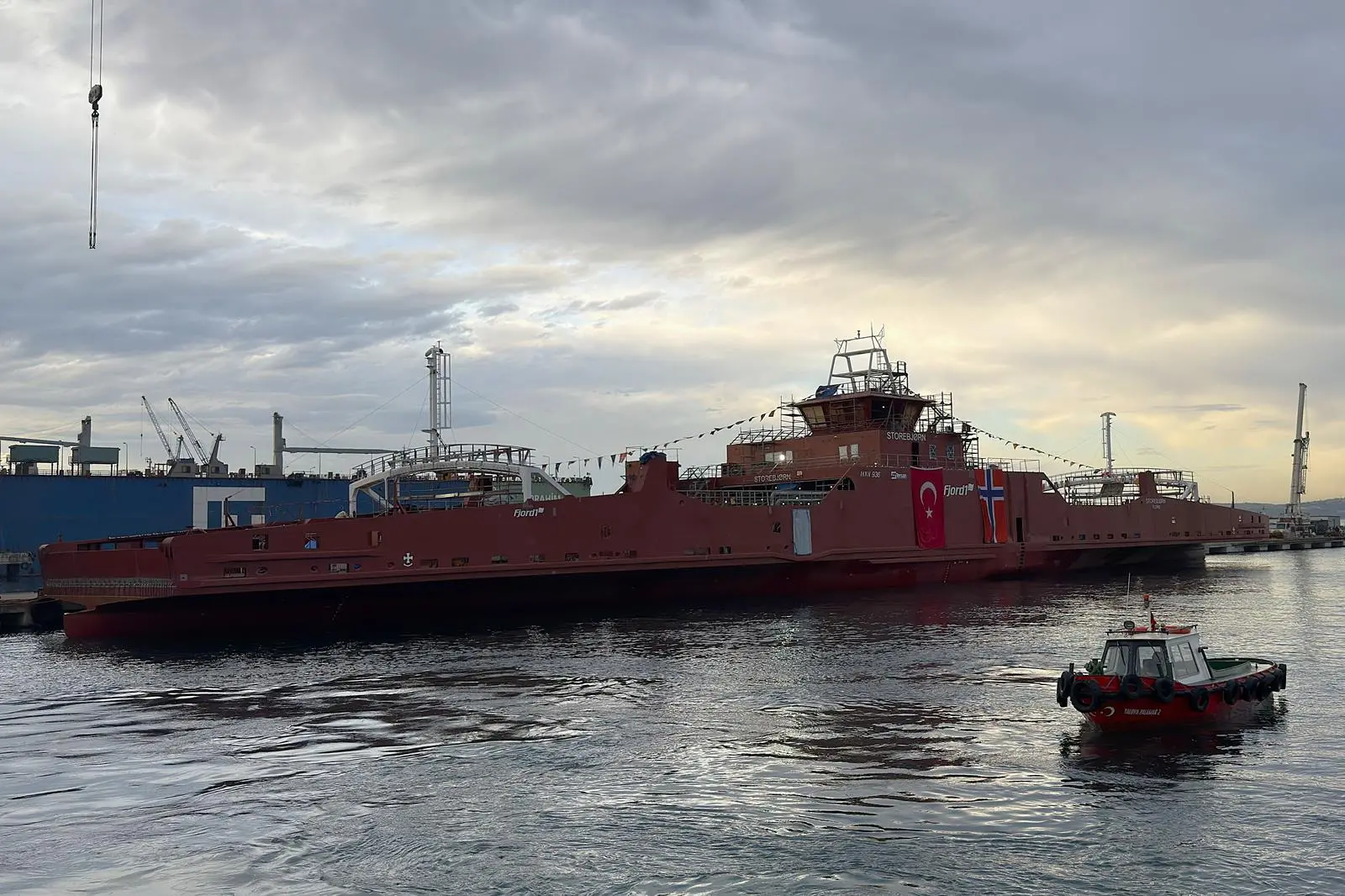 The image shows the Fjord1 ferry launch