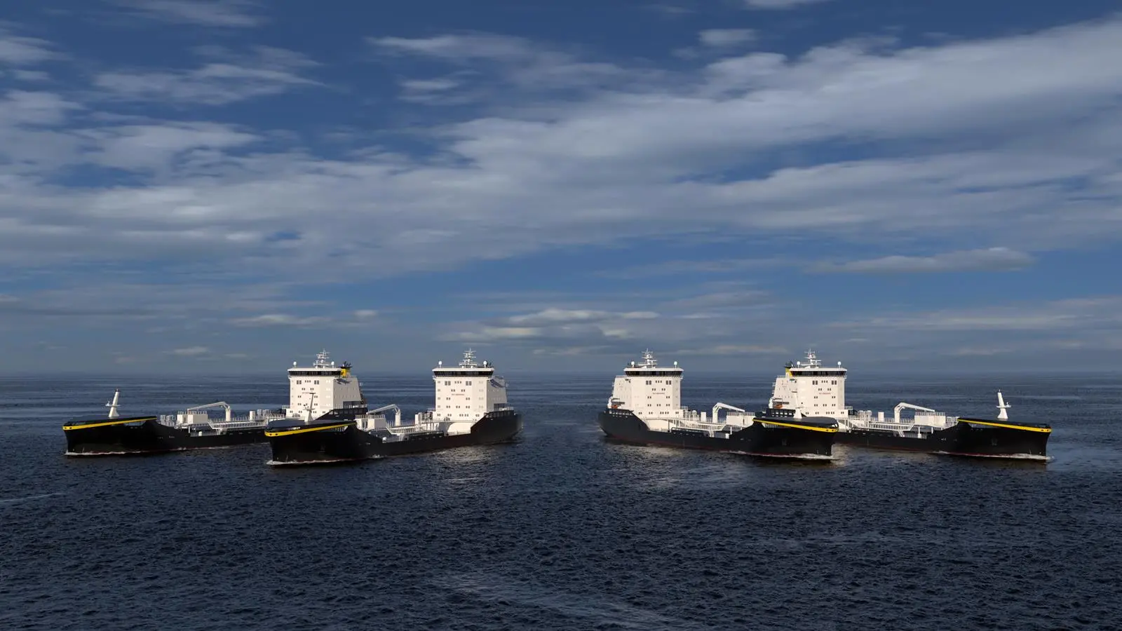 Image of four handy size tankers