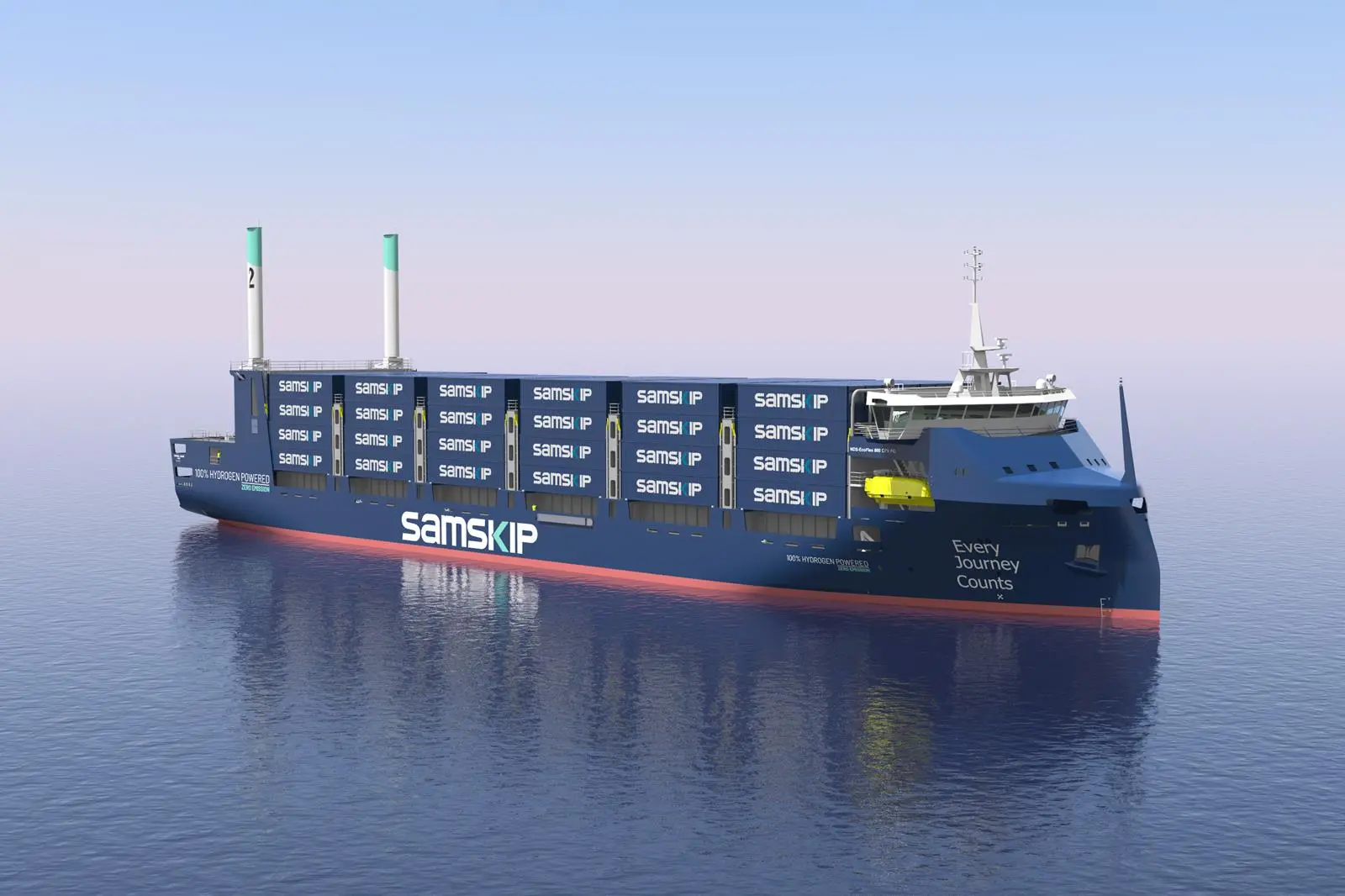Rendering of a Samskip seashuttle