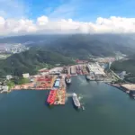 A wide angle shot of the K Ship yard
